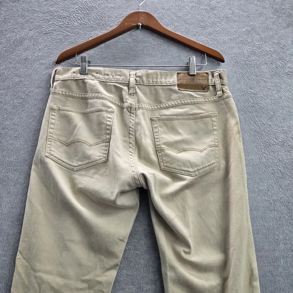 American Eagle Outfitters Men Jeans 33/32 Beige Pants Khakis Twill 30